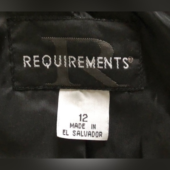 Requirements tweed Houndstooth blazer size 12 polyester wool blend workwear - Picture 11 of 11